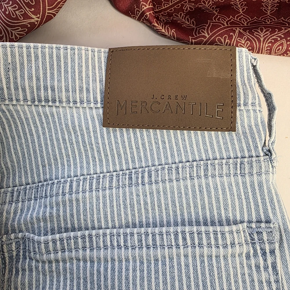J. Crew Mercantile Striped Jeans Size 29 Blue White